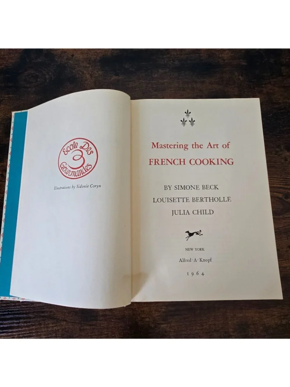 Mastering the Art of French Cooking Julia Child Cookbook Recipe 1961 HC 1964 8th